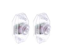 Rebower Rotary Cord Switch AC 250V 2A Slide Control 100W Lamp Dimmer Switch, [for Home Lighting] - 2.8x1.3 Inch/Clear/2 Pcs