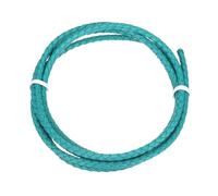 Rebower Round Braided Leather Cord 3mm Bolo Leather Cord String Rope for Jewelry Making, Necklaces, Bracelets, Wraps, Crafts, 1m/3.3Ft, Light Blue