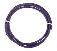 Rebower Round Braided Leather Cord 4mm Bolo Leather Cord String Rope for Jewelry Making, Necklaces, Bracelets, Wraps, Crafts, 1m/3.3ft, Dark Purple