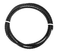 Rebower Round Braided Leather Cord 4mm Bolo Leather Cord String Rope for Jewelry Making, Necklaces, Bracelets, Wraps, Crafts, 1m/3.3ft, Black