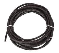 Rebower Round Braided Leather Cord 5mm Bolo Leather Cord String Rope for Jewelry Making, Necklaces, Bracelets, Wraps, Crafts, 5m/16.4ft, Dark Coffee