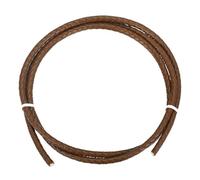 Rebower Round Braided Leather Cord 5mm Bolo Leather Cord String Rope for Jewelry Making, Necklaces, Bracelets, Wraps, Crafts, 1m/3.3ft, Medium Coffee