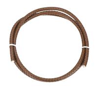 Rebower Round Braided Leather Cord 6mm Bolo Leather Cord String Rope for Jewelry Making, Necklaces, Bracelets, Wraps, Crafts, 1m/3.3ft, Medium Coffee