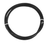 Rebower Round Braided Leather Cord 6mm Bolo Leather Cord String Rope for Jewelry Making, Necklaces, Bracelets, Wraps, Crafts, 1m/3.3ft, Black