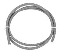 Rebower Round Braided Leather Cord 6mm Bolo Leather Cord String Rope for Jewelry Making, Necklaces, Bracelets, Wraps, Crafts, 1m/3.3ft, Gray