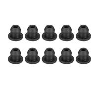 Rebower Snap in Locking Hole Plugs Rubber Panel Seal Cover Drilled Silicone Caps, [for Kitchen Rubber, Waterproof Sealing Plugs] - 6.5mm/0.3in/Black/10Pcs