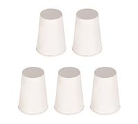 Rebower Solid Lab Rubber Stoppers Drilled Silicone Plugs, [for Glass Ports, Pipe Mouths] - 14-19mm/Beige/ 5Pcs