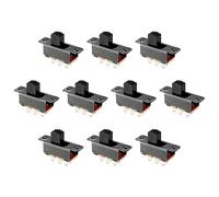 Rebower Toggle Switch Latching Slide Control 6 Terminals 2P2T, [for Electronic Projects] - 6mm/10 Pcs