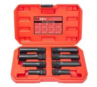 REBRA Lug Nut Key Set, SAE & Metric Inner Wheel Lock Removal Sockets Tool Kit for Easy Removal of Locking Lug Nuts on Aftermarket and Factory Wheels 8-Pieces