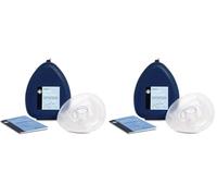 Rebreath Pocket Face Mask with Valve for CPR for Personal Protection During Mounth to Mounth Resuscitation in A Blue Clamshell Case - Perfect for First Aiders (Pack of 2)