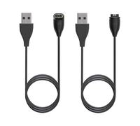 REBUCINA 2Pcs Charger Cable Compatible with Garmin Fenix 7 7S 7X 6 6S 6X 5 5S 5X Plus Forerunner 945 935 245 Music 45S Vivoactive 4 4S 3 USB Charger Cable for Garmin Watch Straight Head&Bend 1M