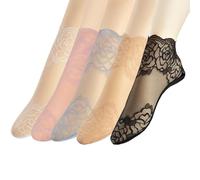 REBUCINA 7pcs Lace Socks Women Sheer Pop Socks Women Ankle,Frilly Lace Fishnet Socks,Loose And Breathable Mesh Socks For Women Girls