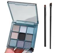 REBUCINA Blue Eyeshadow Palette, Blue Glitter Eyeshadow,Blue Eyeshadow for Women,Highly Pigmented Blue Eye Shadow Makeup Long-Lasting Waterproof Eyeshadow Powder,for Women Girl Makeup, with 2 Brushes
