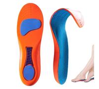 REBUCINA Sole Insoles for Bunions Orthopedic Insoles Orthotic Arch Support Insoles Plantar Fasciitis Orthopedic Flatfoot Feet Comfortable Insoles for MenWomen Shock Absorption Sports(Orange red,39-40)