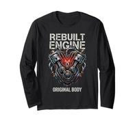 Rebuilt Engine Pistons Gears Mechanic Open Heart Surgery Long Sleeve T-Shirt