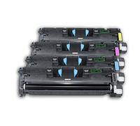 Rebuilt for HP Color LaserJet 2500 - C9700A - C9703A - Toner Set Black, Cyan, Magenta, Yellow - For approx. 1 x 5.000 & 3 x 4.000 Pages (5% Coverage)