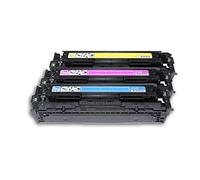 Rebuilt for HP Color LaserJet CM 1300 Series - 125A / CF373AM - Toner Set Cyan, Magenta, Yellow - For approx. 3 x 1.400 Pages (5% Coverage)