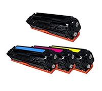 Rebuilt for HP Color LaserJet CM 1312 CB MFP - CB540A - CB543A - Toner Set 4x Black, 2x Cyan, 2x Magenta, 2x Yellow - For approx. 4 x 2200 & 6 x 1400 Pages (5% Coverage)