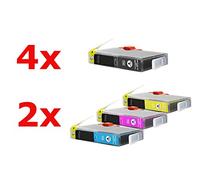 Rebuilt for HP PhotoSmart Wireless e-All-in-One B 110 a Ink Cartridges Set Black, Cyan, Magenta, Yellow - Nr.364 XL / CN684EE - Inhalt: 4 x 20 ml & 6 x 15 ml