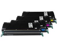 Rebuilt for Lexmark Optra C 736 DN - 0C736H2KG & 0C736H1 - Toner Set Black, Cyan, Magenta, Yellow - for Approx. 12.000 & 10.000 Pages (5% Coverage)