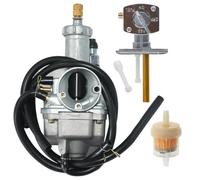 Rebuiman KLF220 Carburetor for Kawasaki Bayou 220 1988-2002，for Bayou 250 KLF250 2003-2011 Carb with Fuel Filter and Fuel Gas Petcock Valve Switch