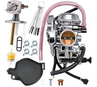 Rebuiman KVF400 Carburetor Compatible With Kawasaki KVF400A KVF400B 1998, BAYOU 400 KLF400 KLF 400 1993-1995 with Fuel Switch Valve Petcock