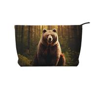 Rebuke Pattern Large Capacity Corduroy Cosmetic Bag, Fashionable Waterproof toiletries Storage Bag