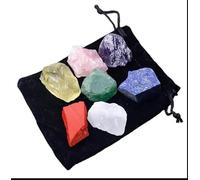 REBUY 7 Chakra Crystal Stones for Men & Women | Natural Raw Rough Gemstone Clear Quartz Amethyst, Lapis Lazuli, Green Jade, Yellow Aventurine, Carnelian & Red Jasper for Home Office Spiritual Decor
