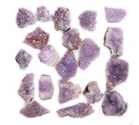 REBUY Amethyst Raw Cluster | Natural Crystal Gemstone for Spiritual Growth, Chakra Alignment, Protection & Positive Energy | Decorative Geode Cluster for Home & Office Décor | Natural Amethyst Stone