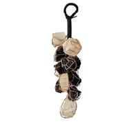 REBUY Black Tourmaline And Selenite Crystal Tassel | Natural Healing Crystal Gemstone Hanging Tassel for Home and Office, Car Protect from Negative Energy, Positive Vibes, Vastu Protection Stone