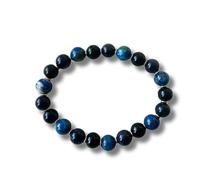 Rebuy Capricorn Zodiac Crystal Bracelet - Lapis Lazuli, Onyx, Blue Agate Multistone For Both Men & Women | Multicolor, 8mm Bead Size
