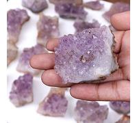 REBUY Cave Purple Brazilian Amethyst Cluster Geode Natural Raw Rough Stone for Vastu Correction and Creative Inspiration (Weight : 70 Grams & Dimensions : 11 * 9 * 4)