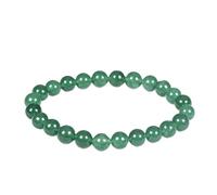 REBUY Green Aventurine Crystal Beads Bracelet | For Better Job Opportunities, Increase Prosperity, Abundance, Self Love, Wealth and Protection (8mm, Green)