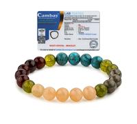 Rebuy Money Magnet Bracelet Pyrite, Green Aventurine, Citrine, Hematite, Clear Quartz, Green Tiger Eye, Amethyst Crystal Healing Natural Gemstone Bracelet For Men & Women