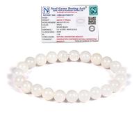 Rebuy Natural Moonstone Crystal Healing Gemstone Bracelet Lab Certified Crystal Bracelet for Men and Women Adjustable | Emotional balance, Intuition, and New Beginnings| | Pack of 1