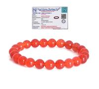 REBUY Red Carnelian Bracelet Natural Certified Healing Stone Bracelet Powerful Gemstone for Confidence & Energy Charged Energized Bracelets for Unisex | Adjustable