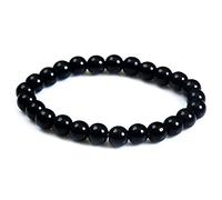 REBUYUK Natural Black Tourmaline Reiki Healing Lab Certified Crystal Bracelet for Men and Women | Protection, Grounding, Stress Relief, Anxiety bracelet | Unleash Inner Strength and Vibes |