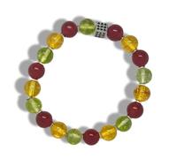 RebuyUK Natural Leo Zodiac Crystal Bracelet - Peridot, Carnelian, Citrine Crysatl Bracelet For Both Men & Women| Attract Good Luck, Happiness & Positive Energy | Crystal Gift