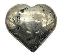 RebuyUK Pyrite Heart Shape Cluster 80-100g | Natural Crystal Gemstone for Positivity, Confidence Boost, Wealth Energy, Decorative Crystal Display, Meditation, Feng Shui Home Decor