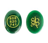 REBUYUK Zibu Symbols Green Jade Natural Crystal for Money, Prosperity and Abundance | Switchword Cabochon Healing for Wealth and Positive Energy for Financial Success | Pack of 1