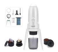 RECAFIMIL Portable Espresso Machine, 3 in 1 Electric Camping Coffee Maker, Self-Heating with USB-C, Compatible with NS/DG Capsules and Ground Coffee for Home Travel (White)