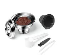 RECAFIMIL Reusable Coffee Capsule Adapter Coffee Pod Converter for Espresso Original line Capsule Compatible with Nespresso Vertuo ENV135 GCA1 Machine, 1 Adapter +1 Pod +4 Sticker Foils