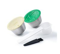 RECAFIMIL Reusable Dolce Gusto Coffee Capsule and Milk Capsule Refillable Stainless Steel Coffee & Milk Pod for Dolce Gusto Coffee Maker Machine, 1 Coffee Pod and 1 Milk Foam Pod