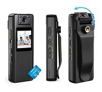 Recall Executive Personal Body Camera Mini Pen 1080P HD BodyCam with OLED Screen to Playback, 180° Rotatable Lens, Pocket Body Camera Dog Walking Running With 32GB Micro SD Card