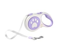 Recall Lead for Dogs 5 m, Automatic Retractable, Robust Dog Lead Exercise Lead with Padded Handle, Training Lead Running Lead, Hand Strap and D Carabiner (Purple, 5 m)