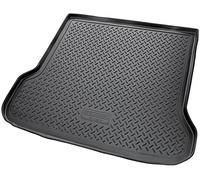 RECAMBO 3D Rubber Boot Liner compatible with Volvo V70 Iii XC70 II 2007-2016, Rubber, Matt finish, Raised edge protection, Anti-slip, Easy-clean, Boot protection, Easy-clean load area mat