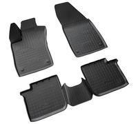 RECAMBO 3D Rubber Car Mats Set compatible with Fiat Tipo Agea saloon 2015 onwards, Rubber, Matt finish, Anti-slip, Easy-clean, Low-odour, Shape-retaining, Interior floor protection