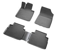 RECAMBO 3D Rubber Car Mats Set compatible with Hyundai Santa Fe DM 2020-2024 5-seater, Rubber, Matt finish, Anti-slip, Easy-clean, Low-odour, Shape-retaining, Interior floor protection