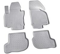 RECAMBO 3D Rubber Car Mats Set compatible with Skoda Octavia II 2004-2013, Rubber, Matt finish, Anti-slip, Easy-clean, Low-odour, Shape-retaining, Interior floor protection