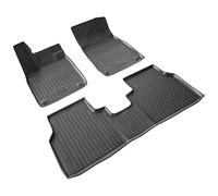RECAMBO 3D Rubber Car Mats Set compatible with VW ID 5 2022 onwards, Rubber, Matt finish, Anti-slip, Easy-clean, Low-odour, Shape-retaining, Interior floor protection